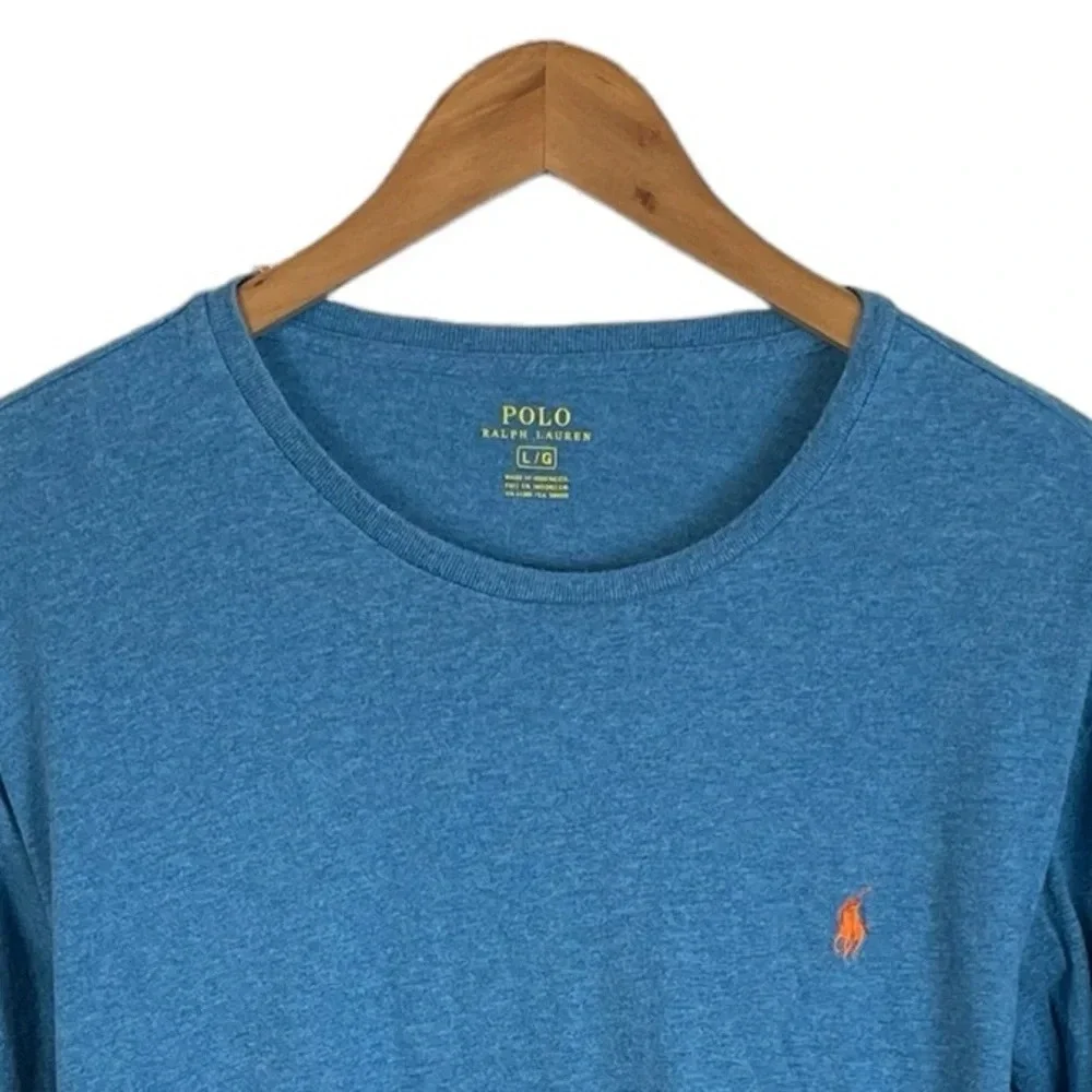 LS312 Men’s Polo Ralph Lauren Designer Preppy LS Crew Neck T Shirt L